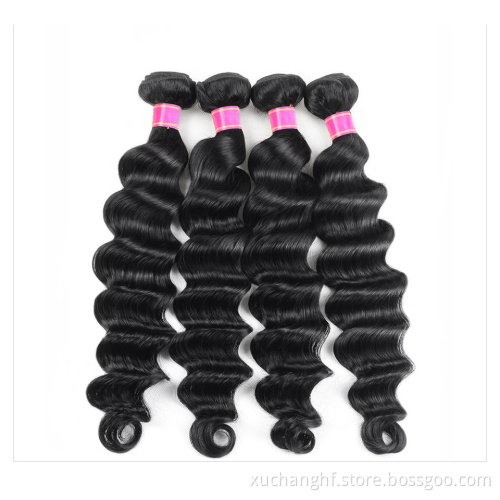 Hanfan Wholesale Loose Deep Human Hair Top Quality Extensions Bundles Brazilian Human Hair Weave Most Expensive Remy Hair